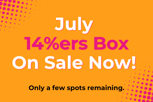 October 14%ers subscription box sold out graphic with text that reads “October 14%ers box sold out – be the first in line for the next one.” Encourages women in construction to join the waitlist for the next box.