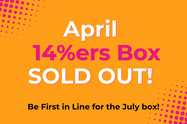 October 14%ers subscription box sold out graphic with text that reads “October 14%ers box sold out – be the first in line for the next one.” Encourages women in construction to join the waitlist for the next box.