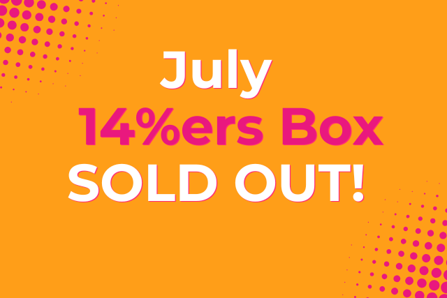 October 14%ers subscription box sold out graphic with text that reads “October 14%ers box sold out – be the first in line for the next one.” Encourages women in construction to join the waitlist for the next box.