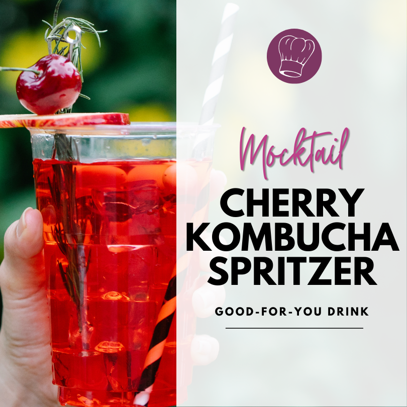 Cherry Kombucha Mocktail