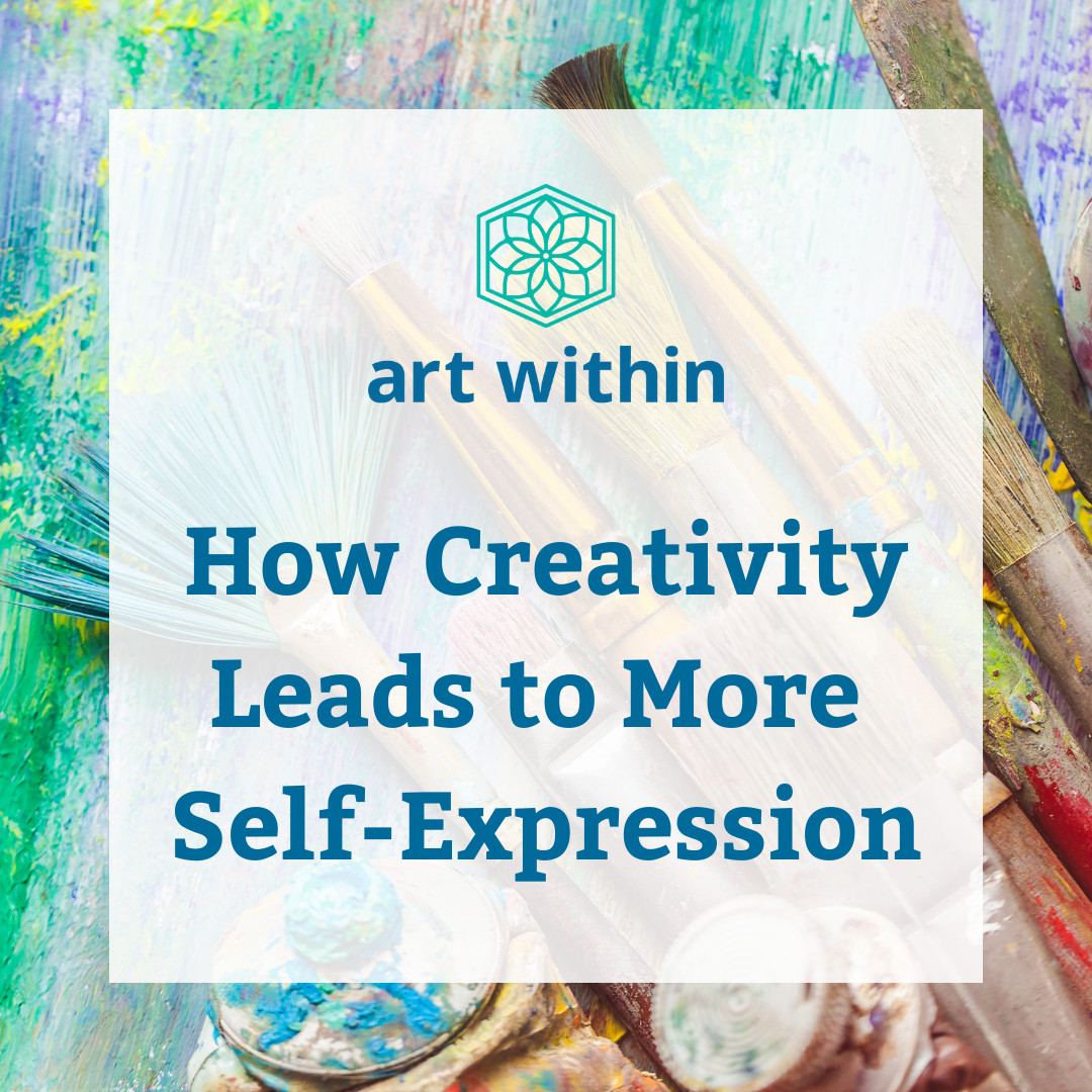 Creativity leads to more self-expression, photo with art supplies