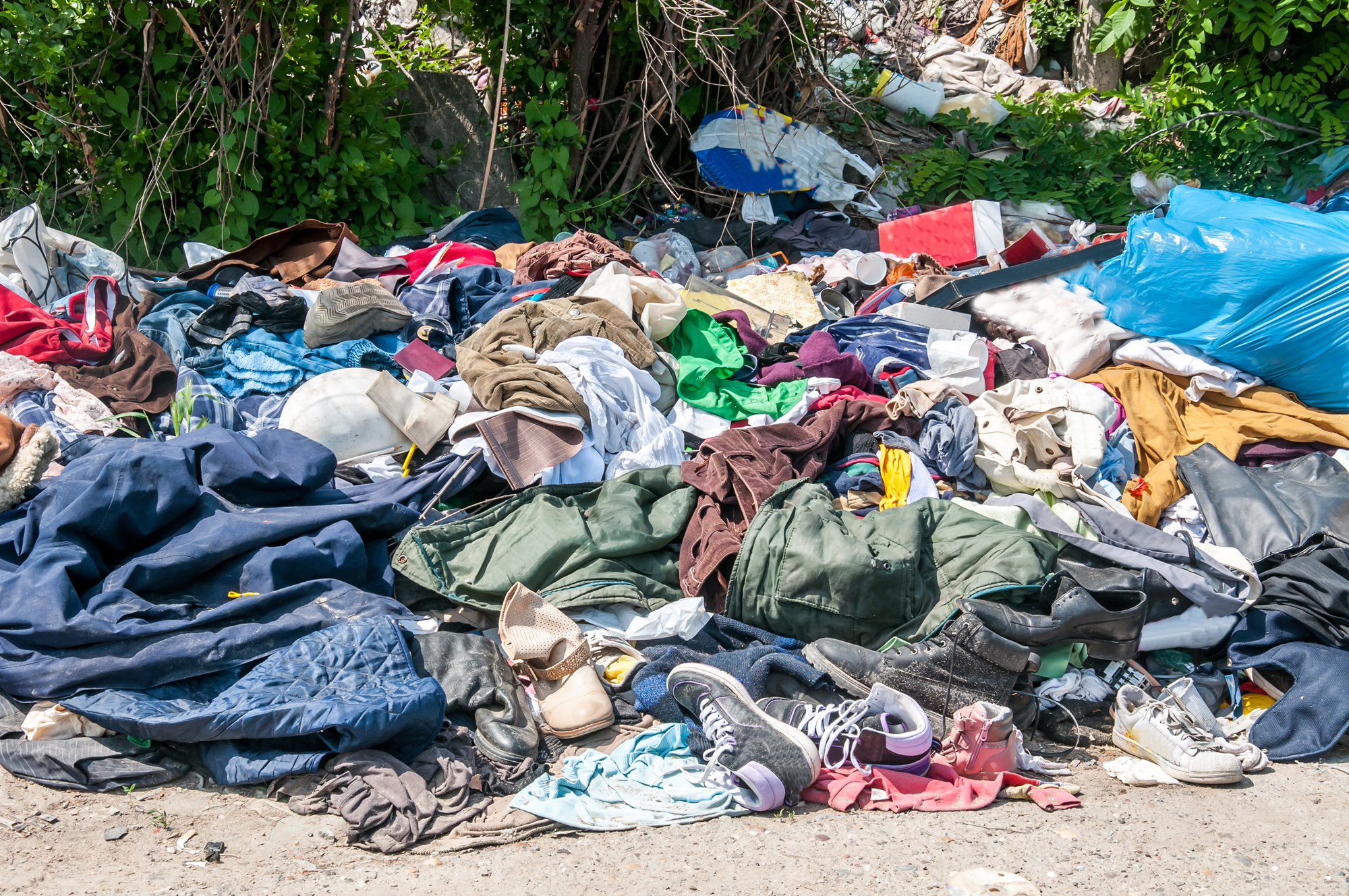 Discarded clothing Clothes in landfill