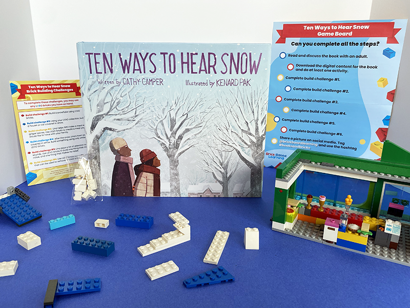 The sounds of snow: Using LEGO bricks to bring a winter book to life