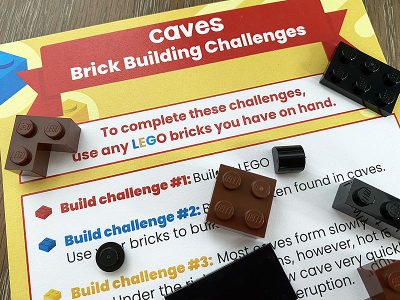 Caves LEGO Brick Building Challenges