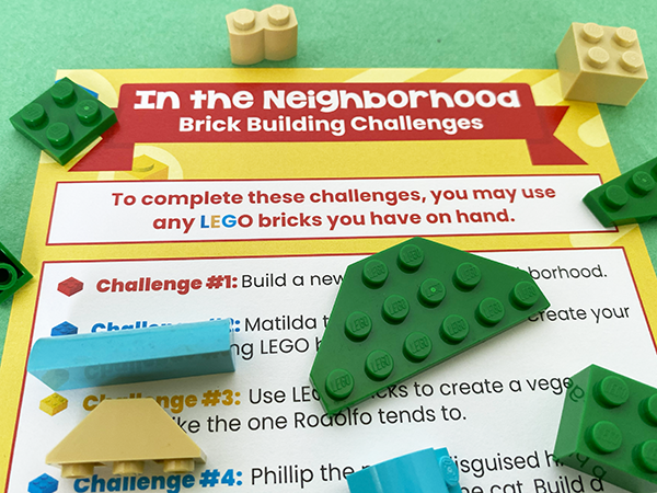 LEGO brick building challenges for In the Neighborhood