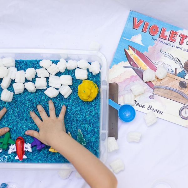 Violet the Pilot + Sensory Play