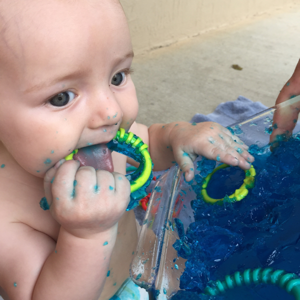 Jello sensory play