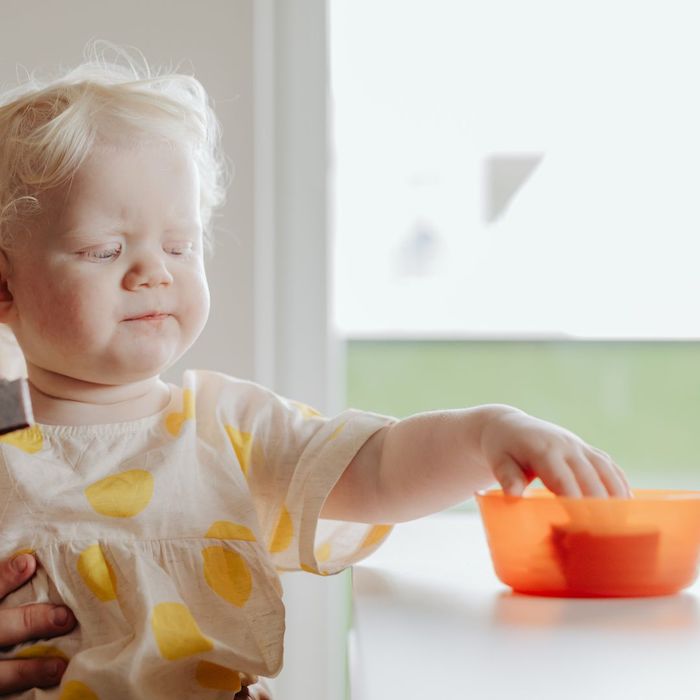 Child trying new foods