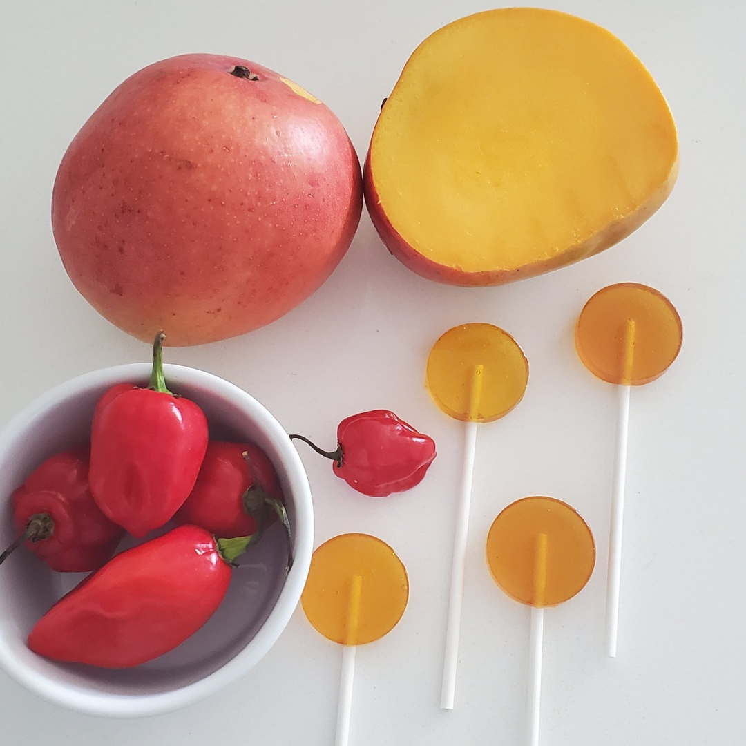 mango habanero lollipops