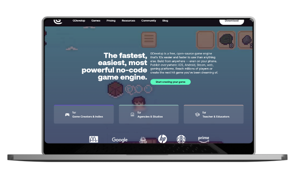 GDevelop login page GDevelop login