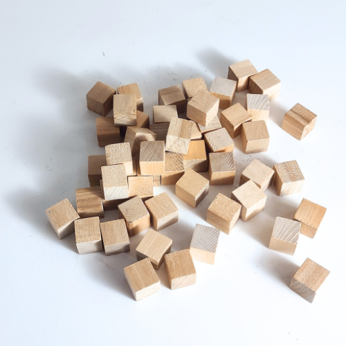 Wooden game cubes