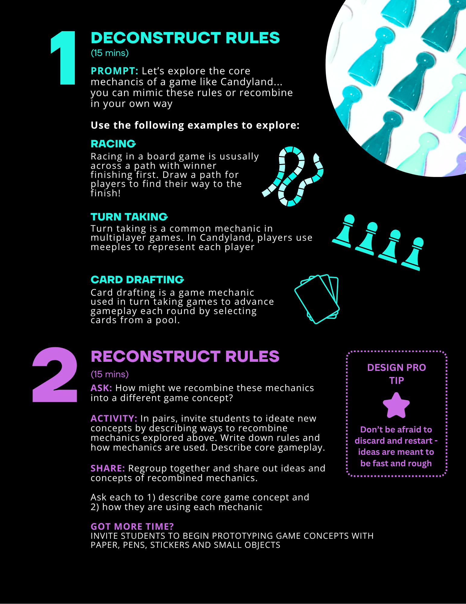 Deconstructing Game mechanics lesson plan from Build Game Box