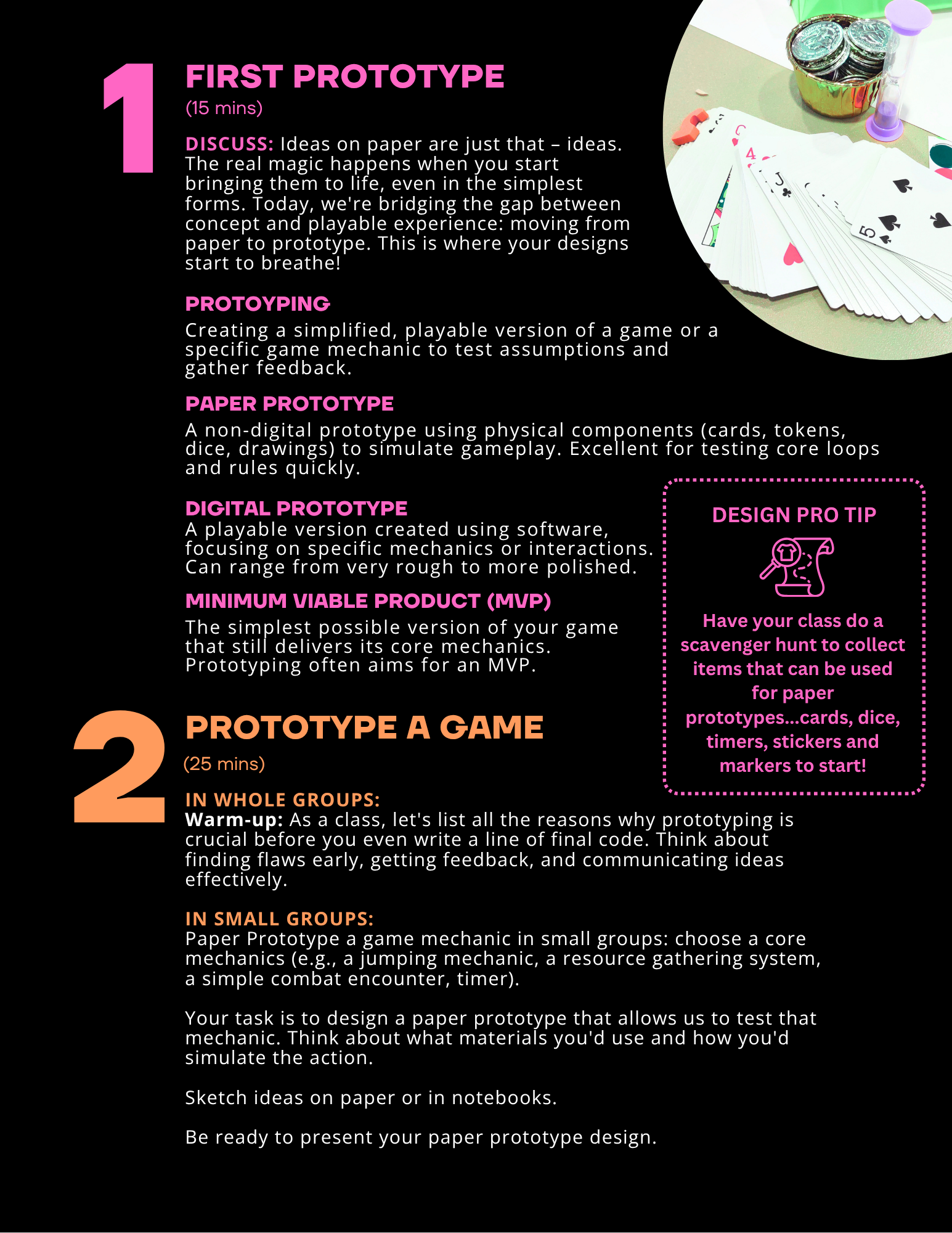 Prototyping lesson plan from Build Game Box 