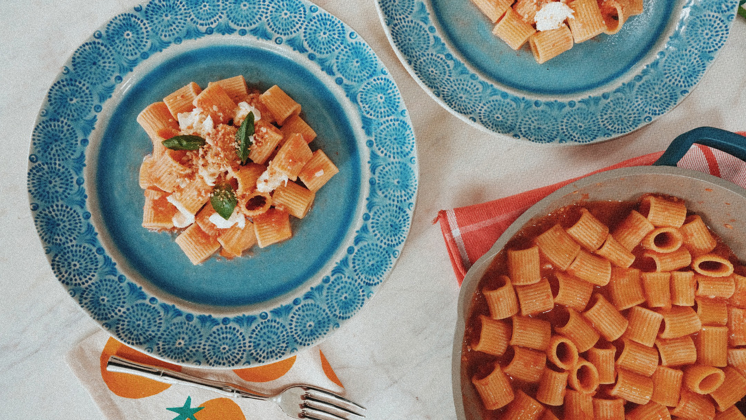 Grate ‘n Grind Tomato Rigatoni 🍅
