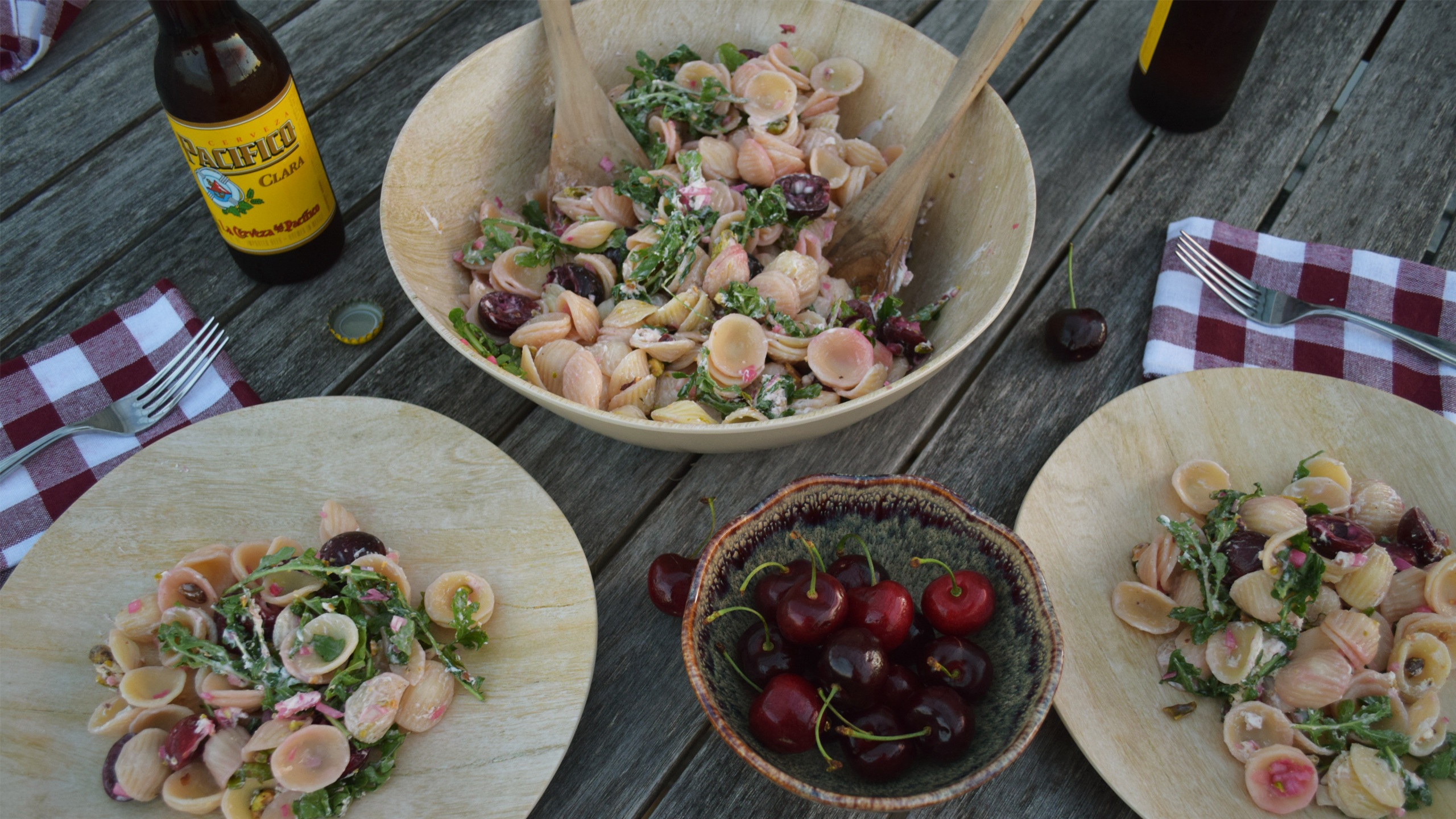 Cherry-Pickin’ Pasta Salad 🍒