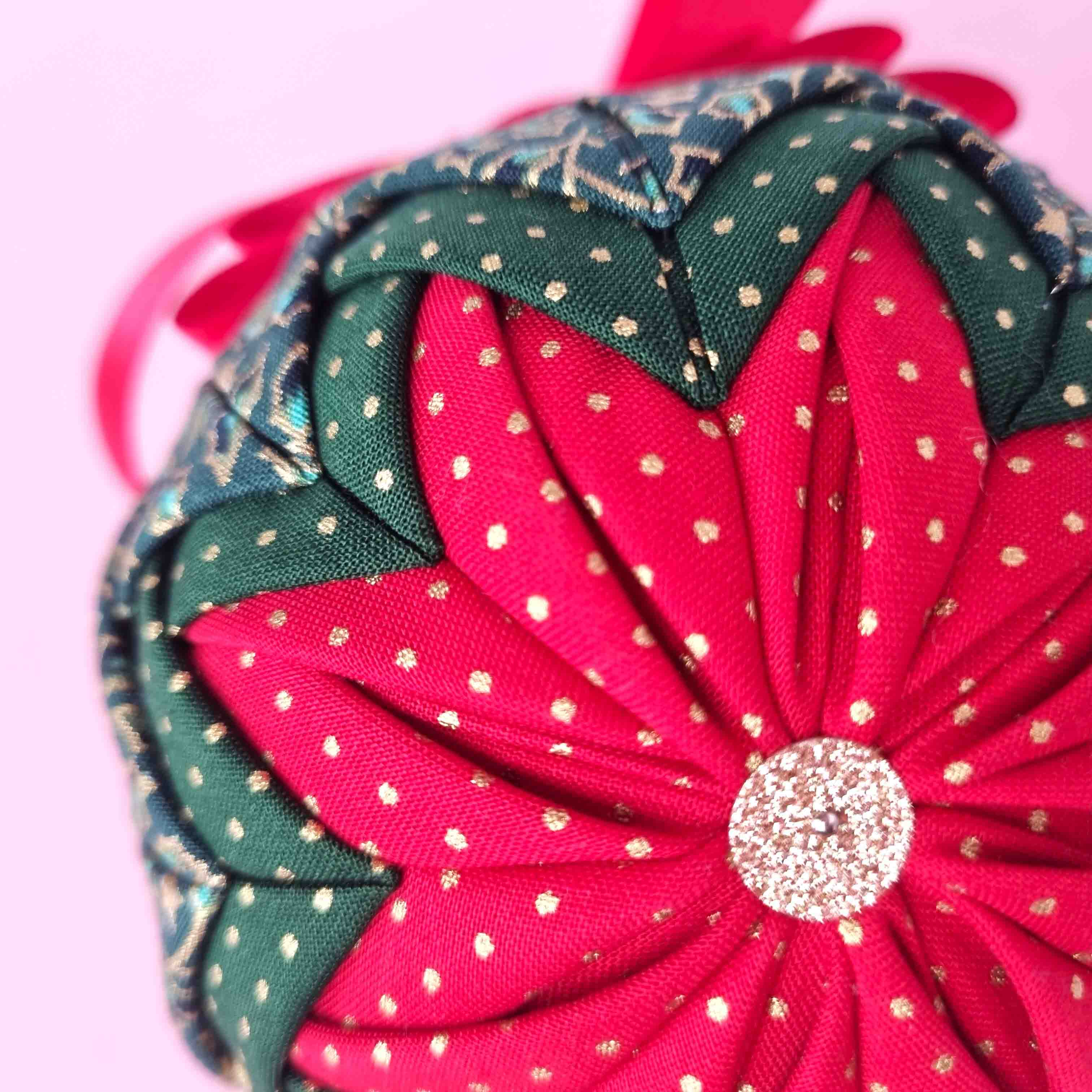 No sew patchwork baubles