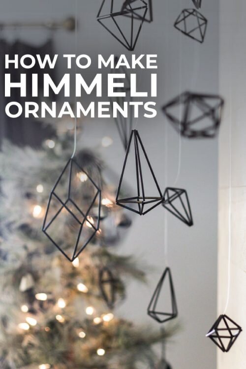 Image depicting himmeli ornaments hanging from the ceiling.