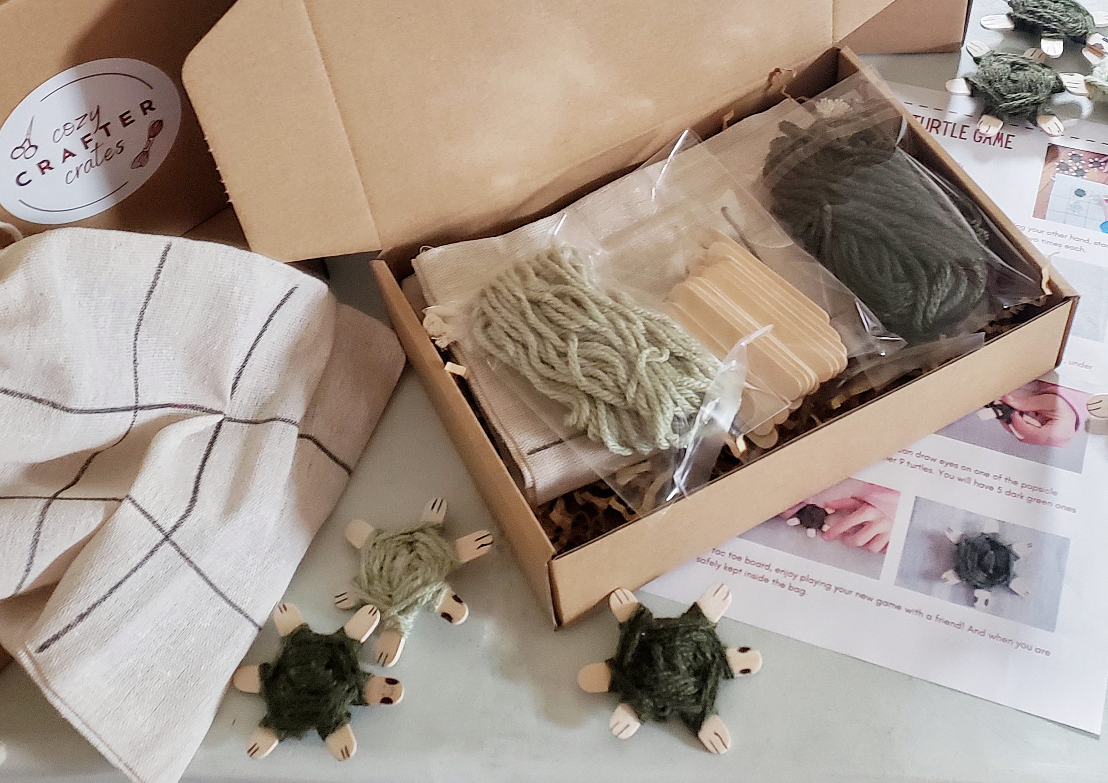 a Cozy Crafter Crate subscription box