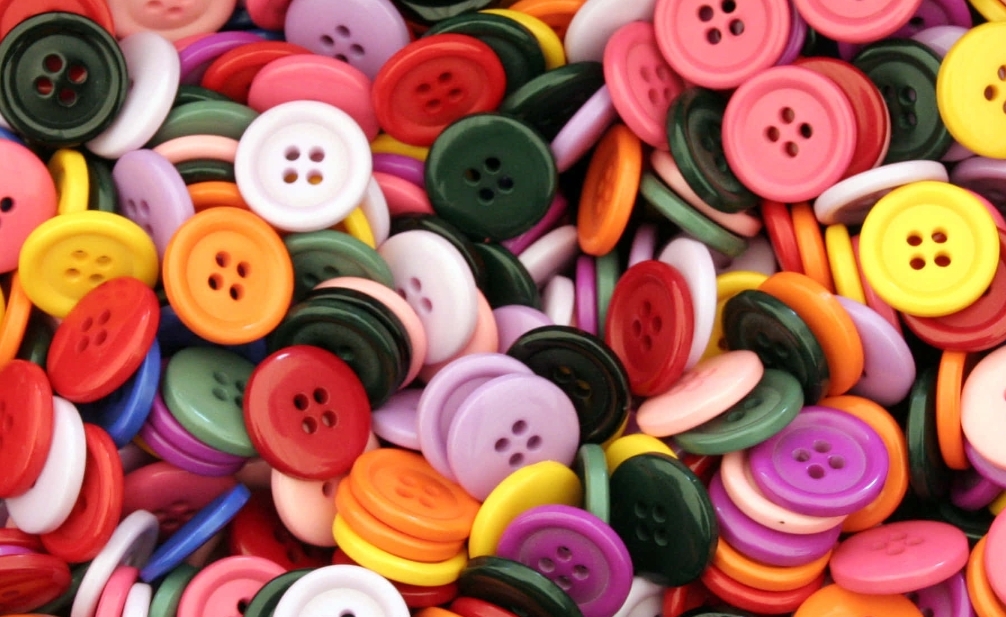 a pile of colorful buttons