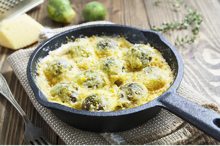 Braised Brussels Sprout Gratin