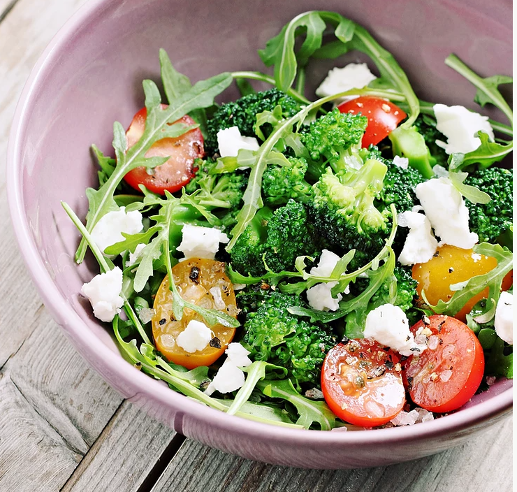 Raw Broccoli and Arugula Salad