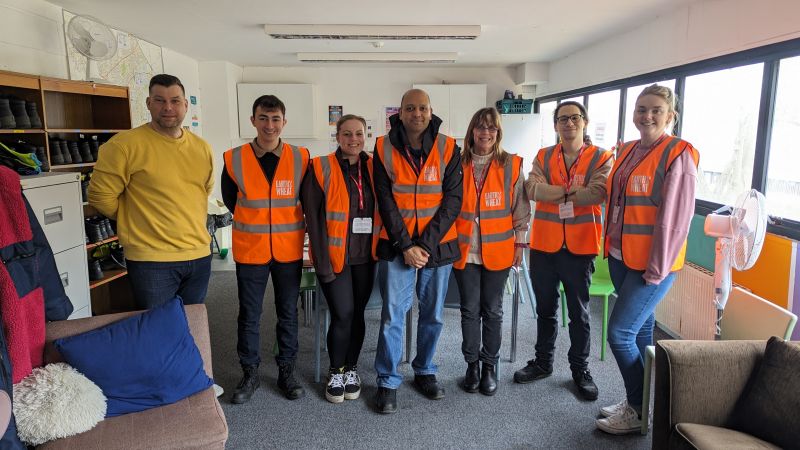 The team volunteering at our local FareShare branch 