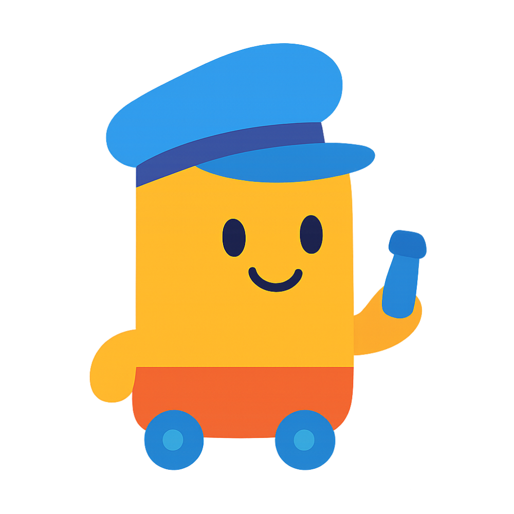 Captain Caboose character - celebration champion who makes birthdays special