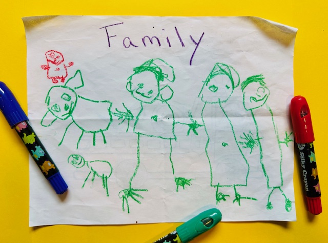 Family drawing by founder's son