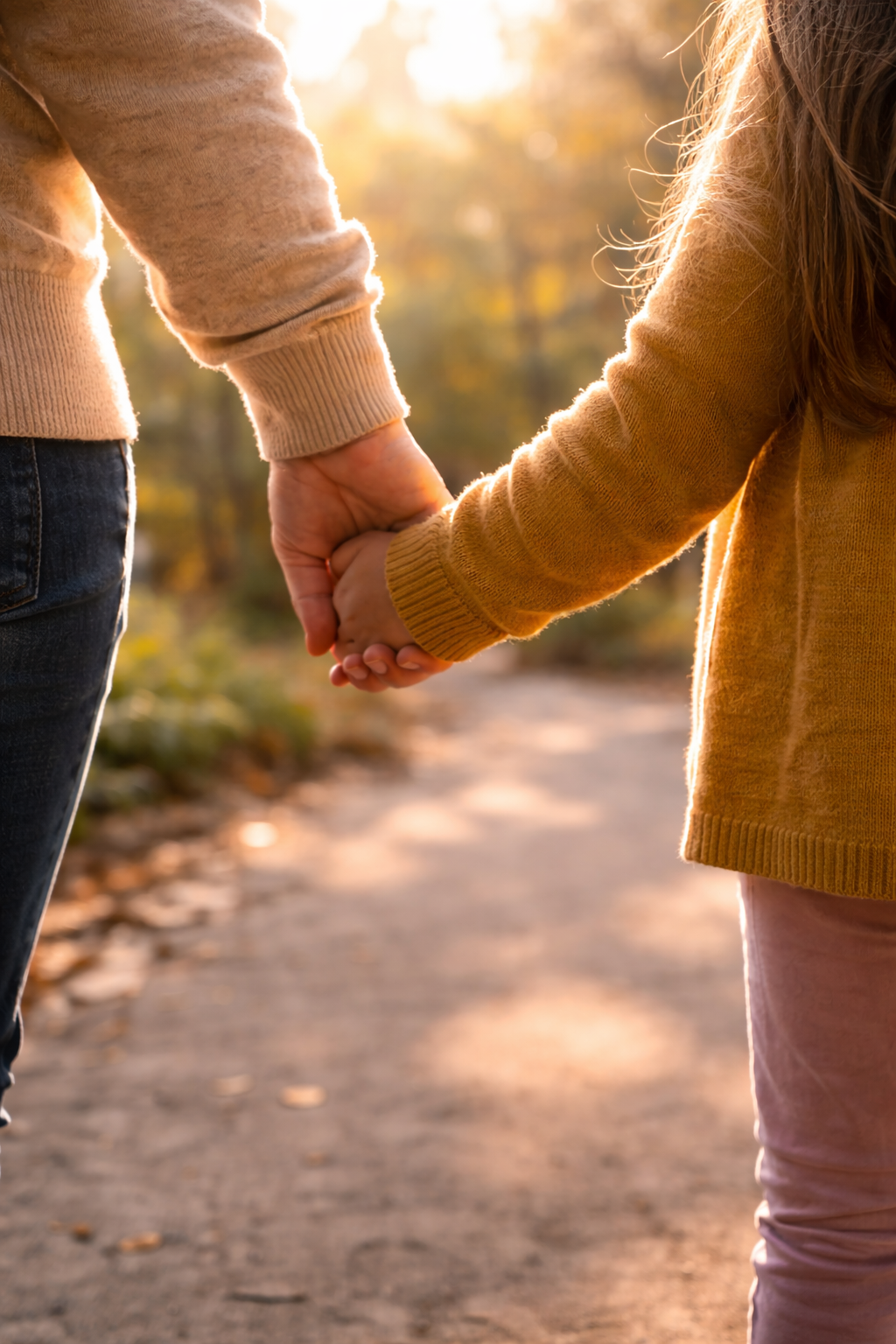 Kids learning from parents