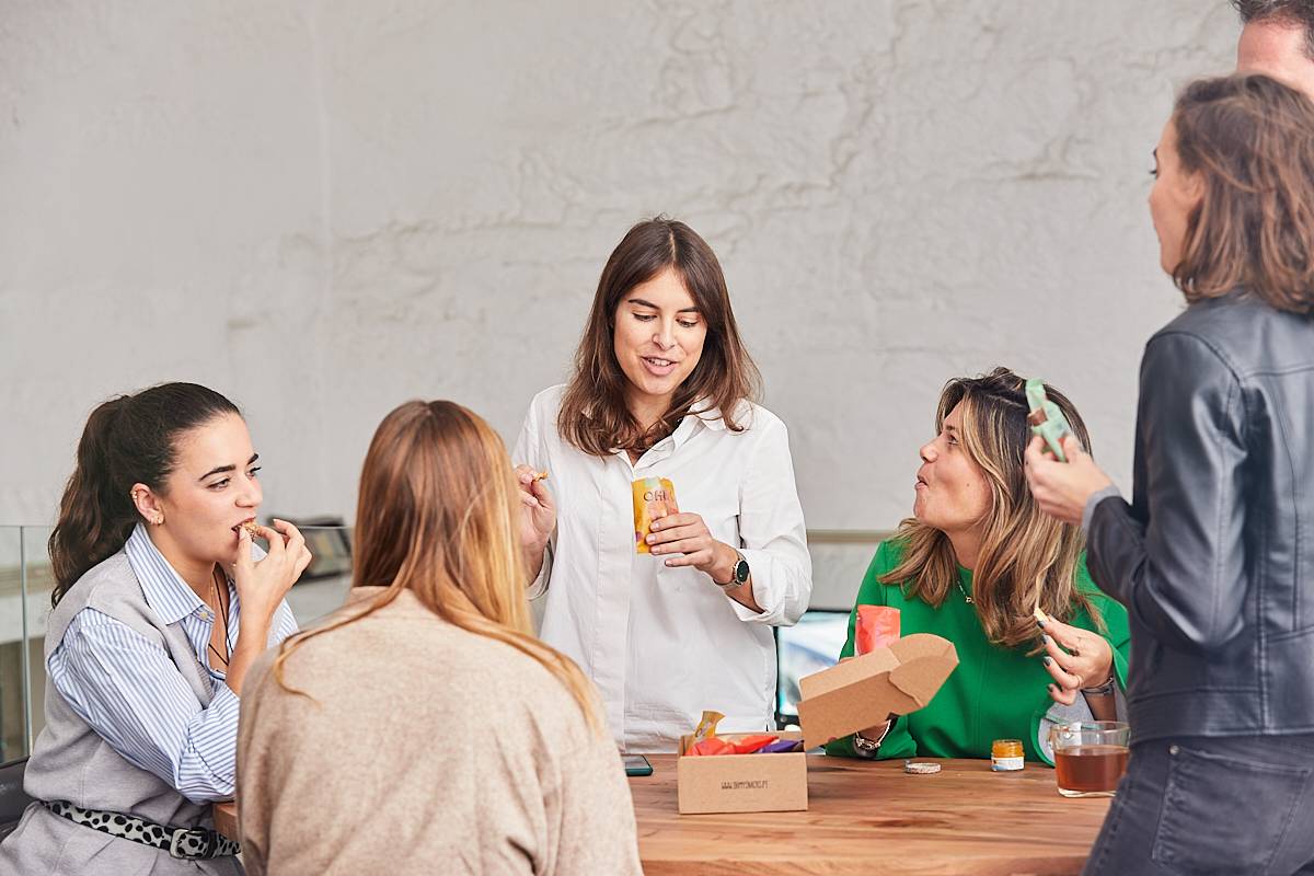 caixa oh my snacks entregue no escritório