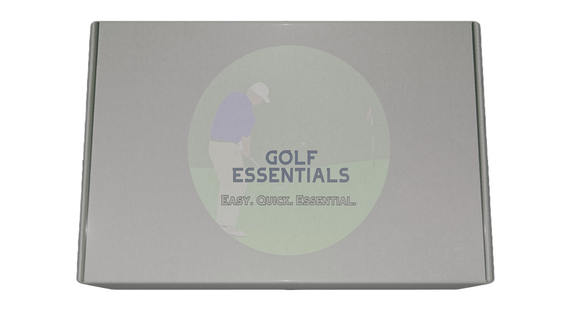 Grey Golf Essentials Box with logo onto