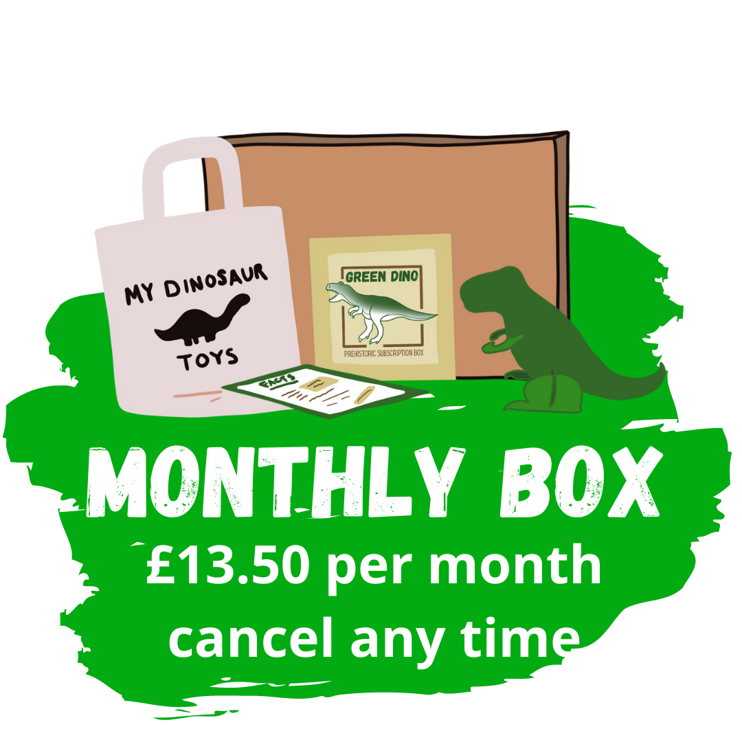 A monthly dinosaur subscription box
