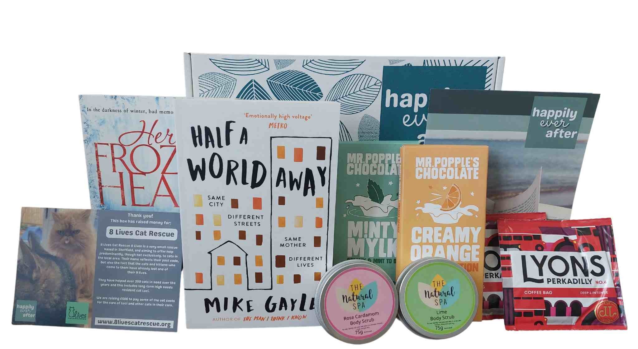Vegan Book Subscription Box UK. Subscription box for vegans with gifts. Pamper subsciption Box. The Book and Pamper Book Subscription Box