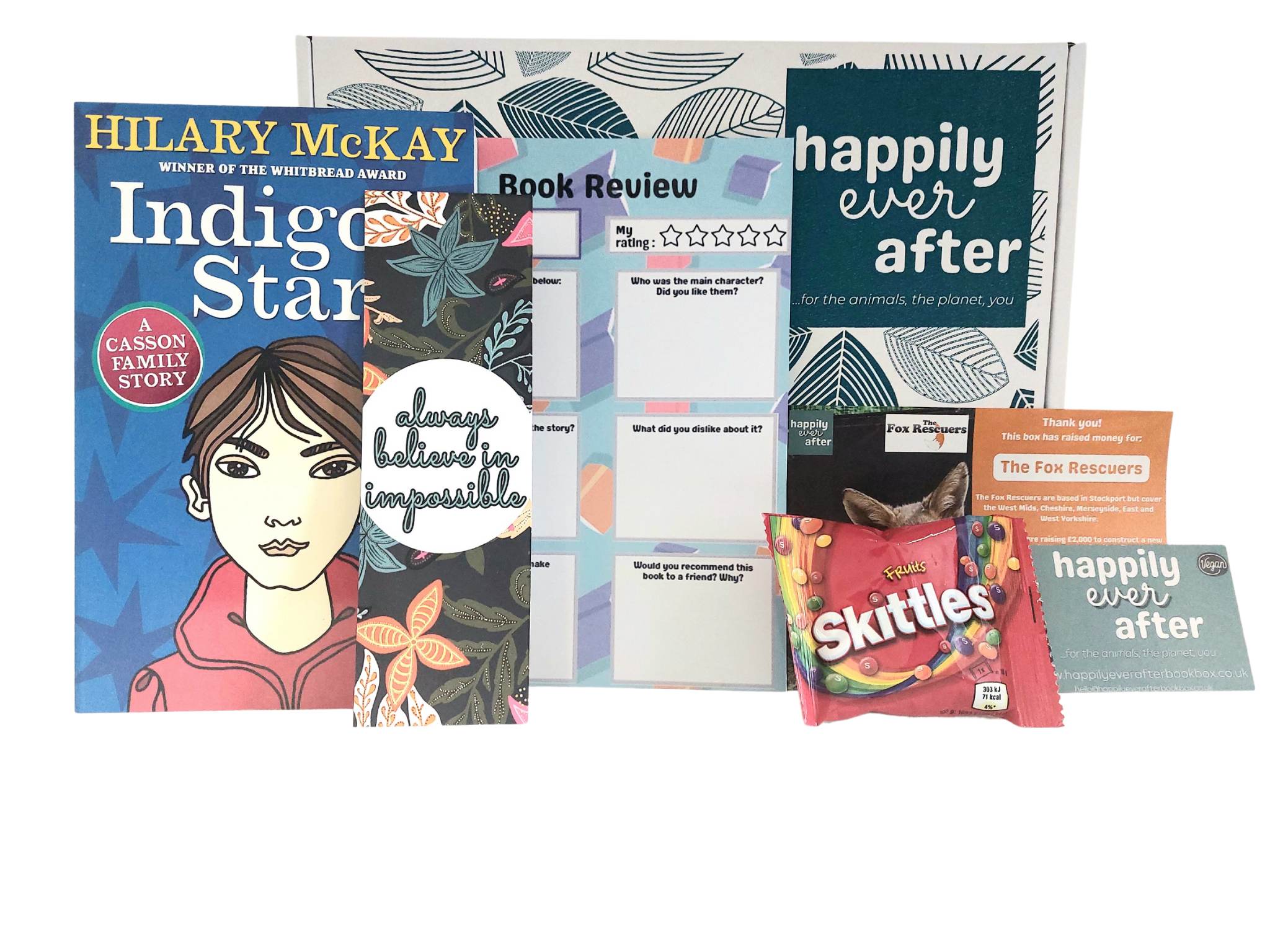 Subscription box for children with books and snacks