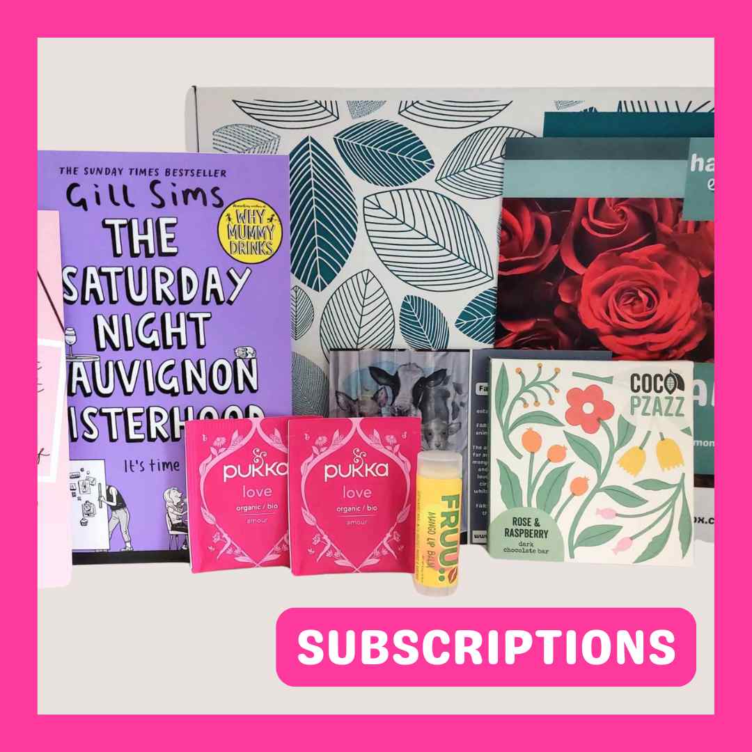 Book Subscriptions with Book, vegan chocolate, beauty product, herbal tea and bookmark