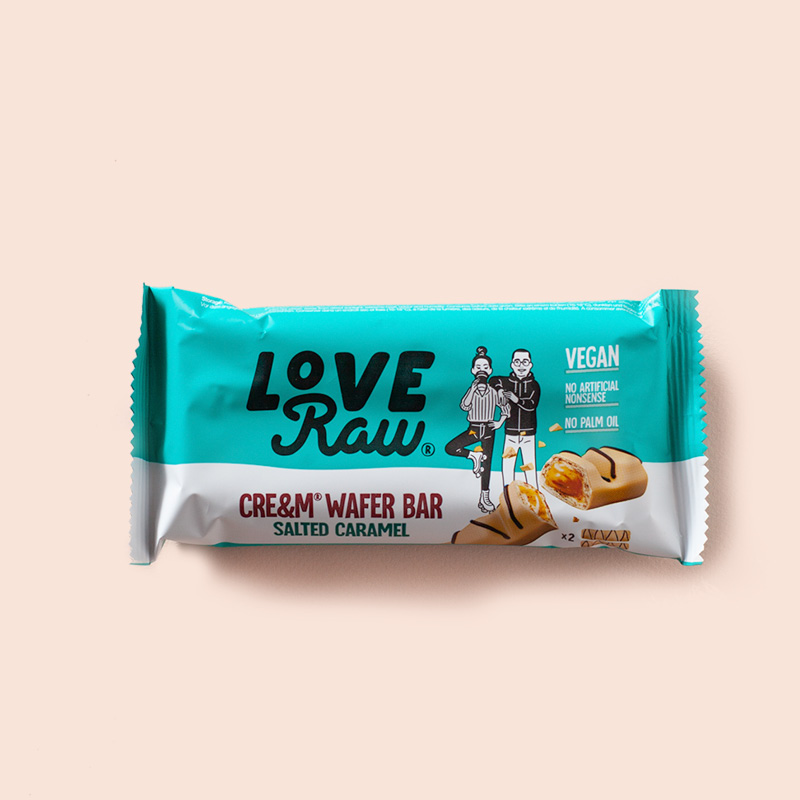 Loveraw | Cre&m wafer bar Salted caramel