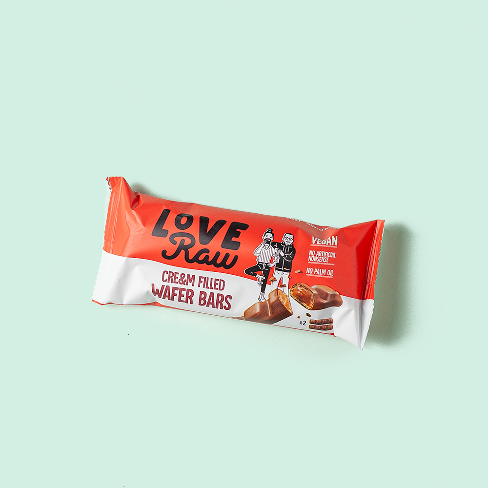 Love Raw | Cre&m Filled Chocolate Wafer Bars