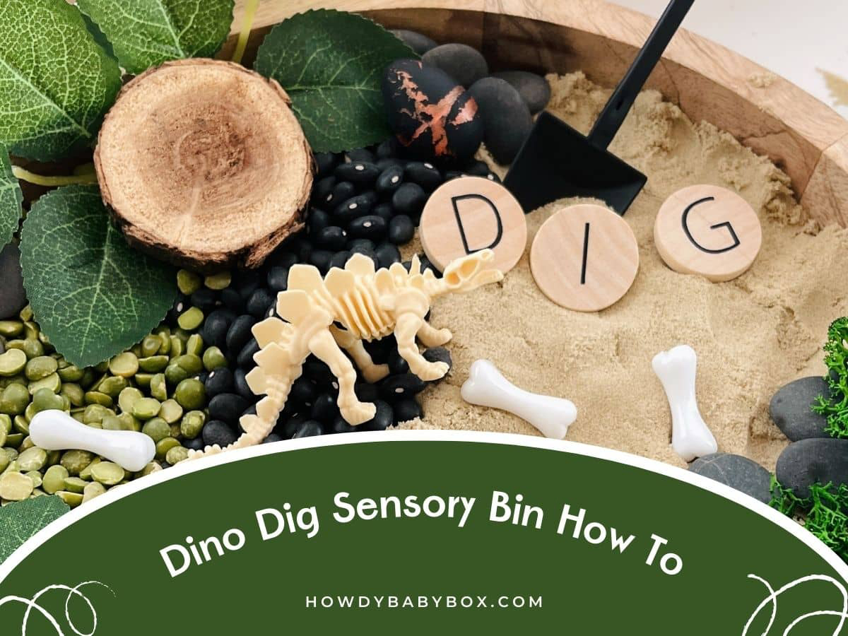 Dino Dig Sensory Bin How To