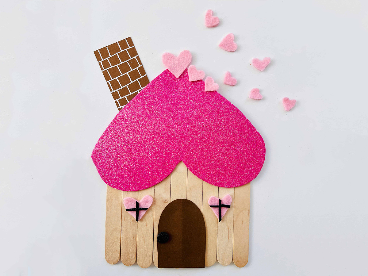 DIY Valentine's Day Gingerbread Houses
