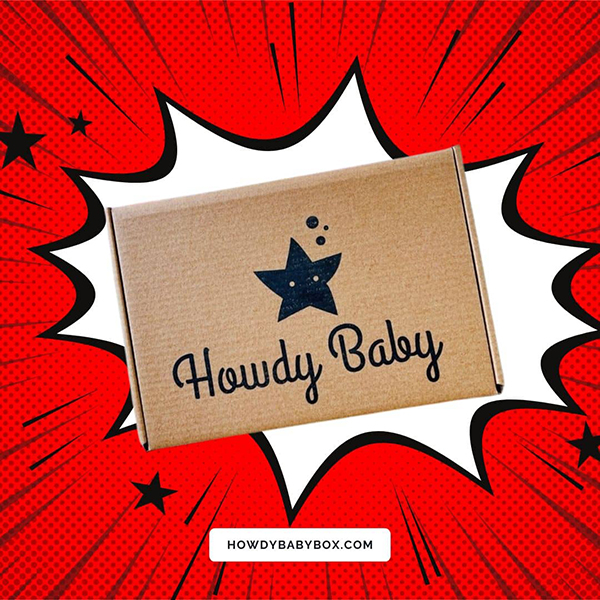 Howdy Baby Box activity box for kids July 2022 hero theme