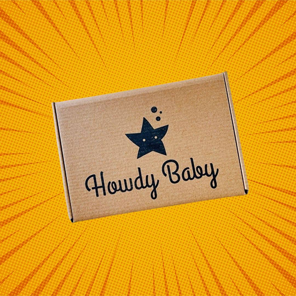 Howdy Baby Box activity box for toddlers July 2022 hero theme