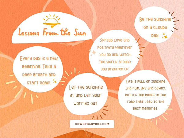 Howdy Baby Box April 2023 lessons from the sun