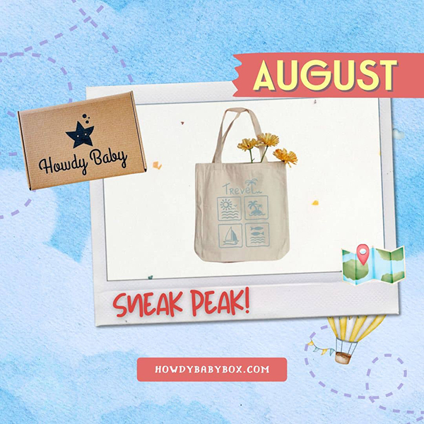 August 2024 Howdy Baby Mommy and Me subscription box sneak peek canvas tote for mom