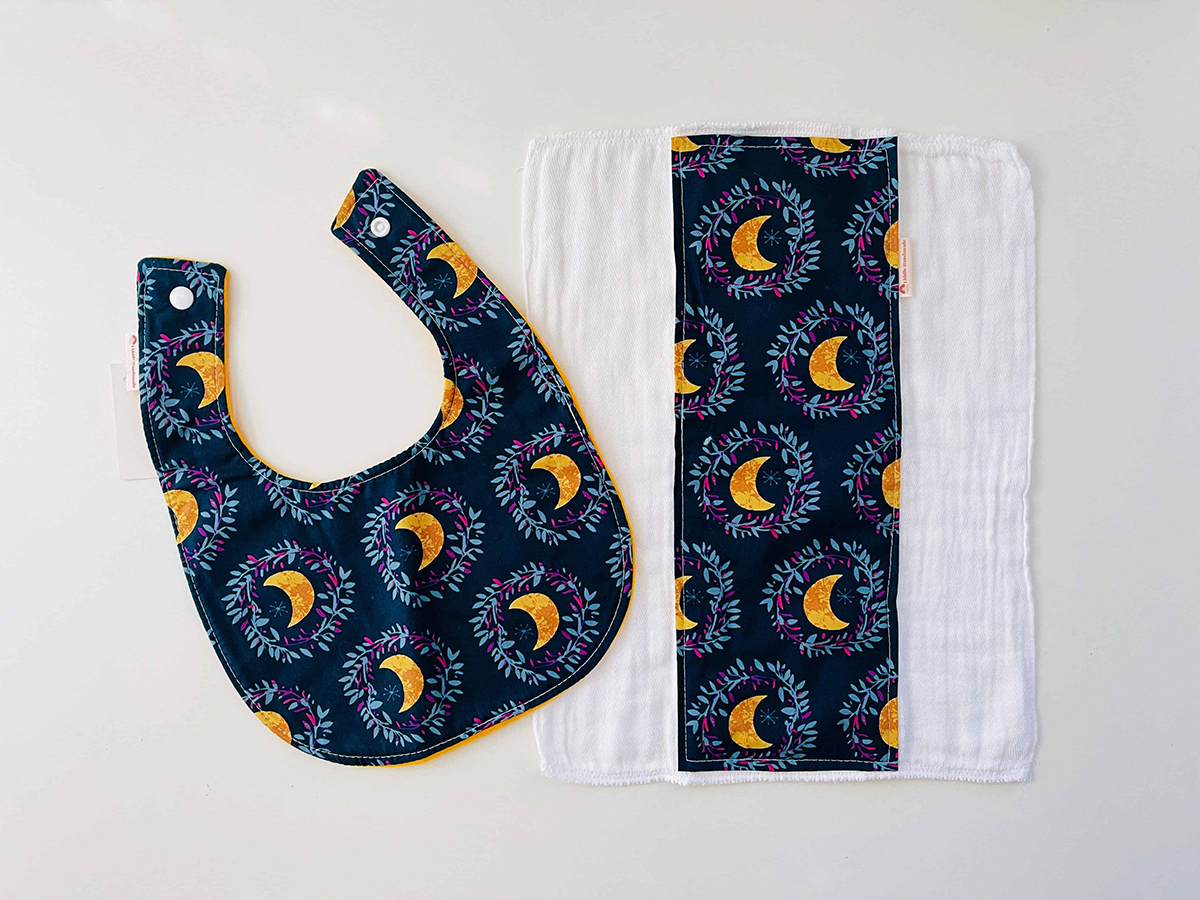 baby bib and burp cloth