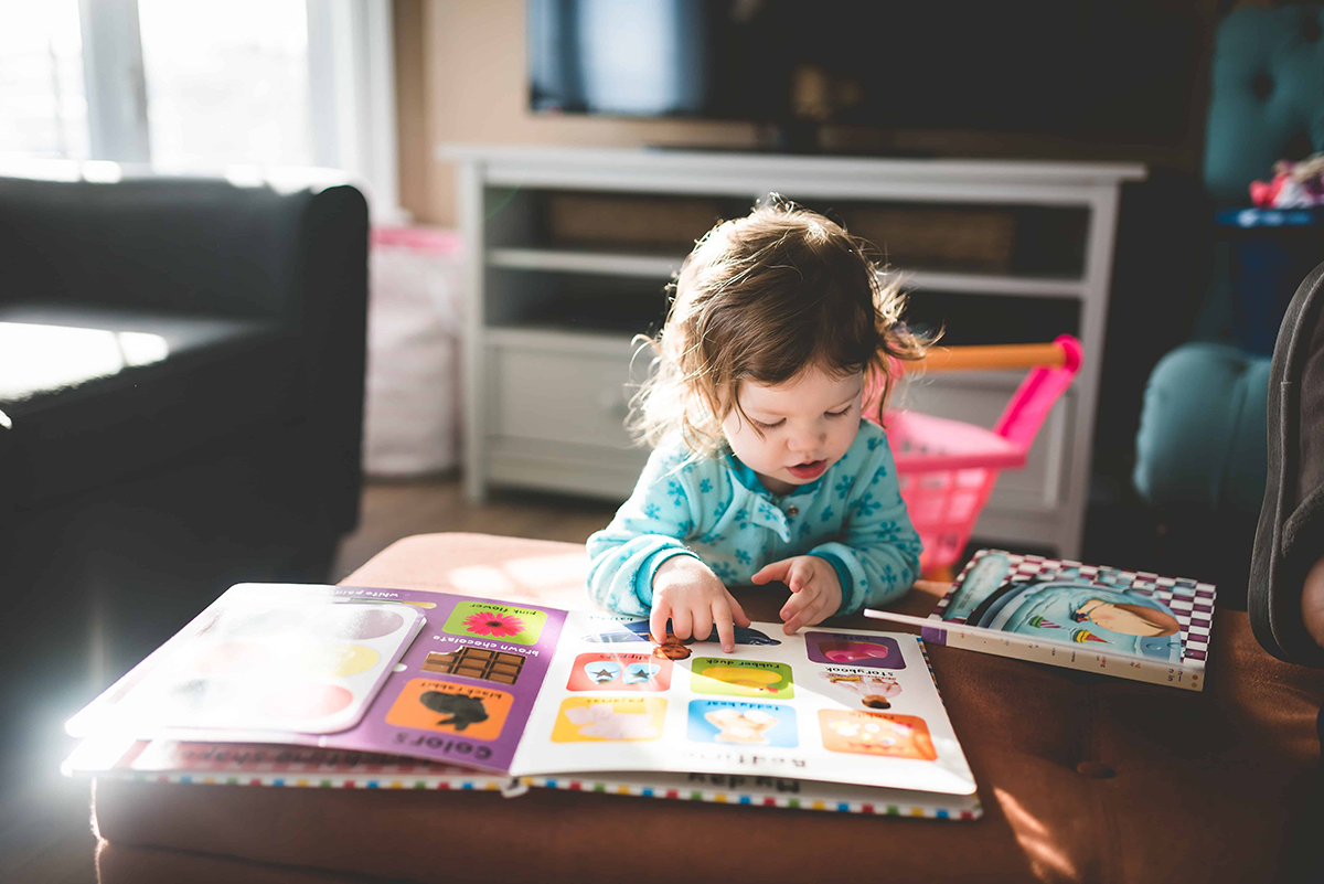 baby girl playing