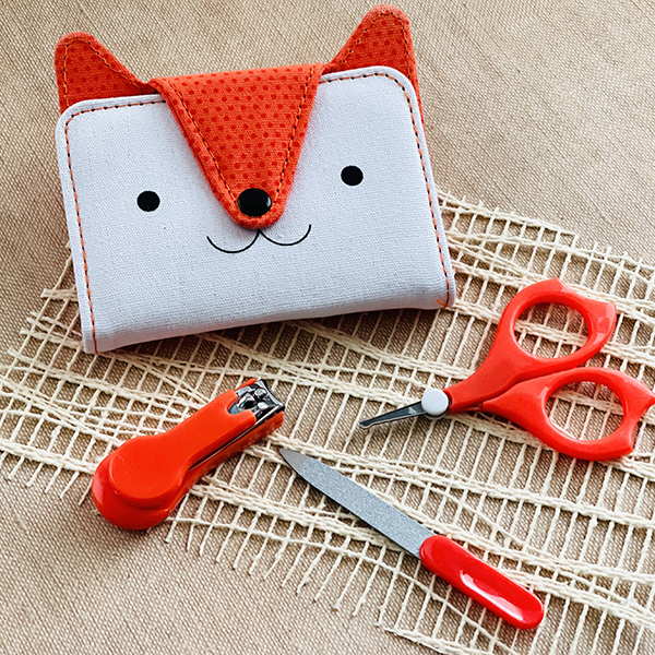 fox themed baby and toddler manicure set