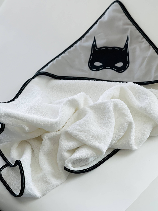 baby bat cape bath towel and washcloth set