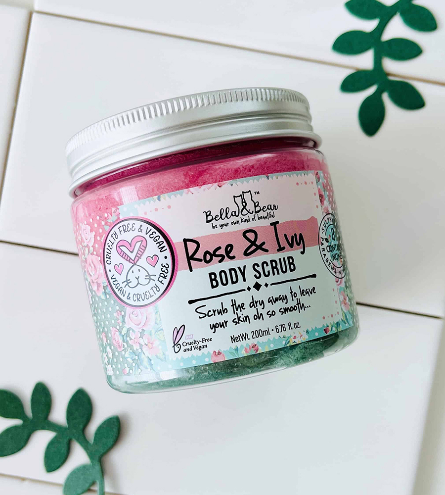 best exfoliator body scrub self care item for mom featured in monthly kids subscription box