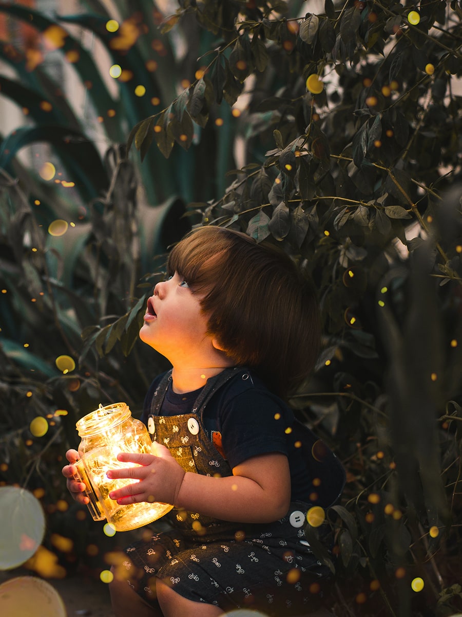 boy playing outside