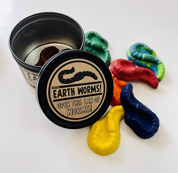 can of worms crayons